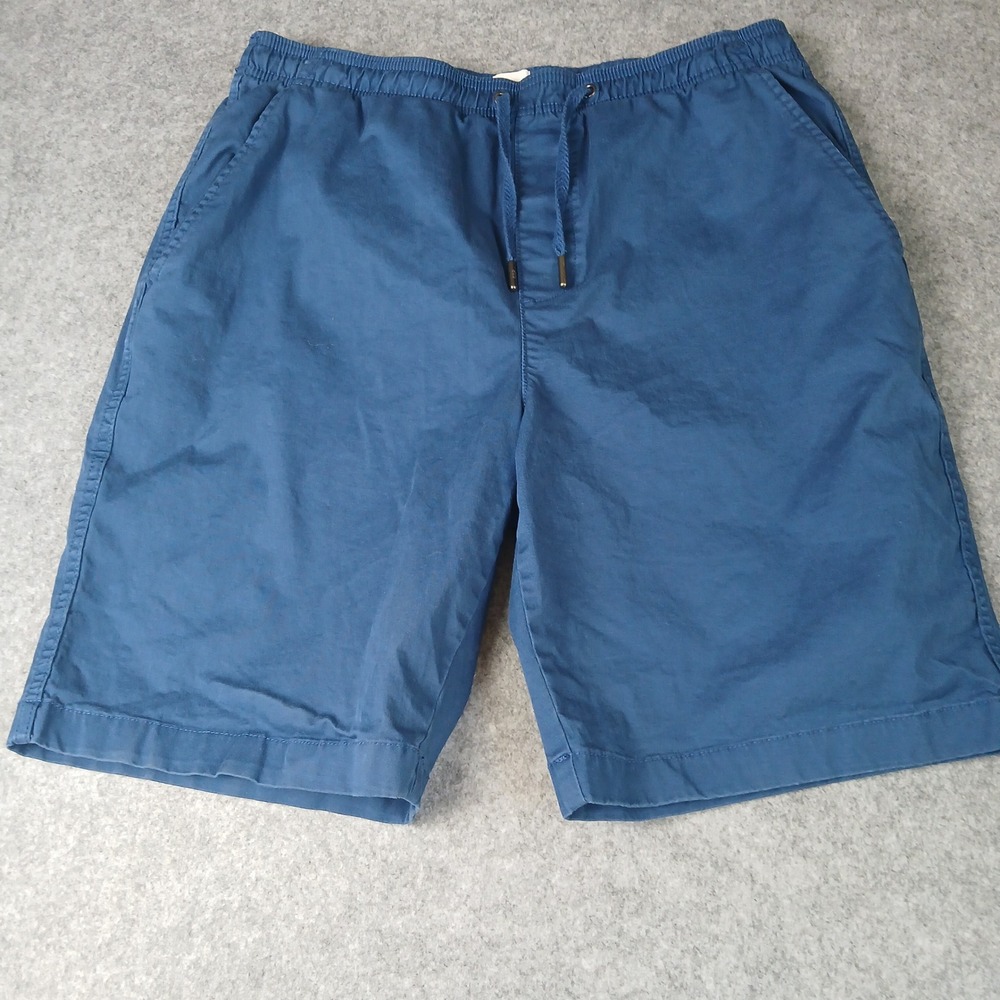 Gap Chino Shorts Mens Size M Blue Elastic Waist Drawstring Stretch Twill